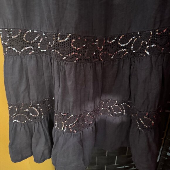 WOMEN LINEN BROWN DRESS - Picture 4 of 4